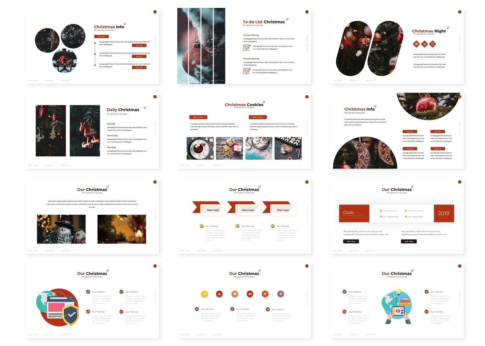 圣诞节主题Keynote幻灯片设计模板 Christmas – Keynote Template插图(2)