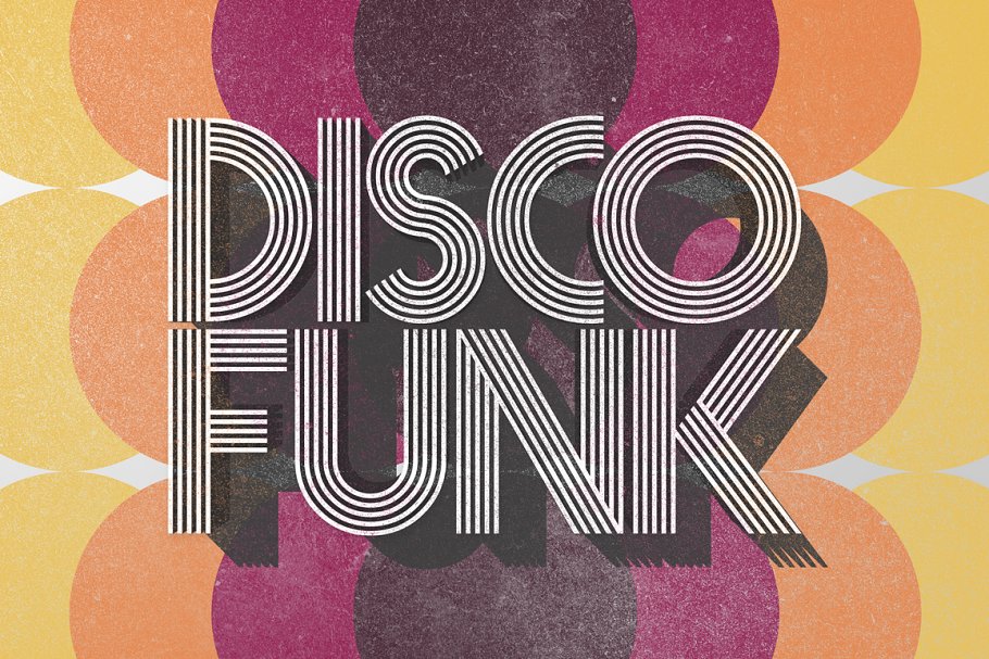 70s年度复古风格文本样式图层 70s Text Effects for Photoshop插图(15)