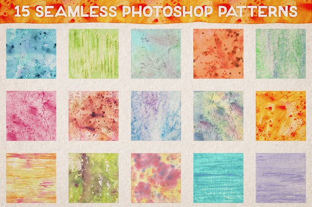 DIY水彩插画设计工具包v1（样式/PS笔刷/纹理） Watercolor Magic Volume 1插图(3)