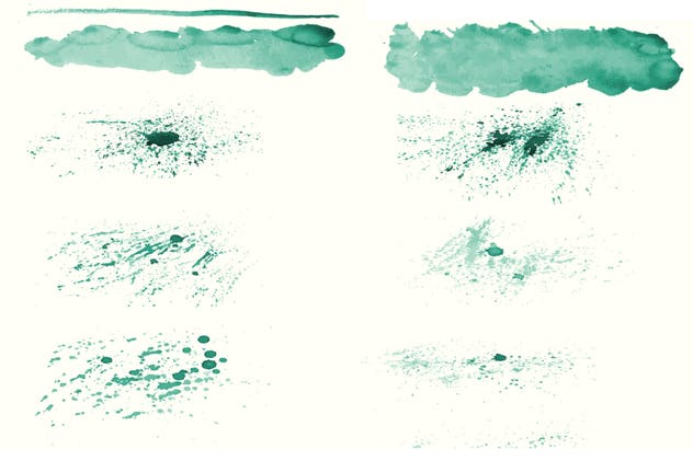 94种水彩艺术图案AI笔刷 Watercolor Vector Art Brushes插图(6)