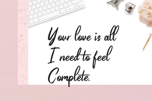 充满爱意独特设计英文手写字体 Pinkalova – Handwritting Script Font插图(5)