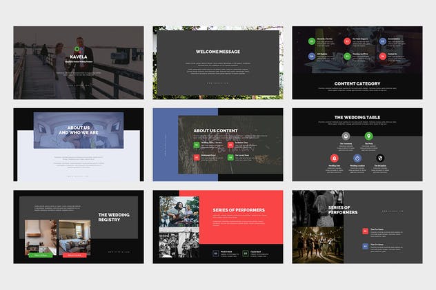 婚礼婚庆策划Google Slides幻灯片素材 Kavela : Wedding Ceremony Planner Google Slides插图(7)