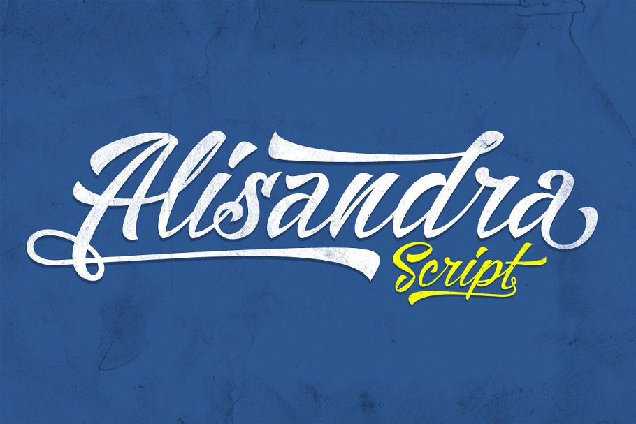 非常适合做标题的手写英文字体 Alisandra Script插图