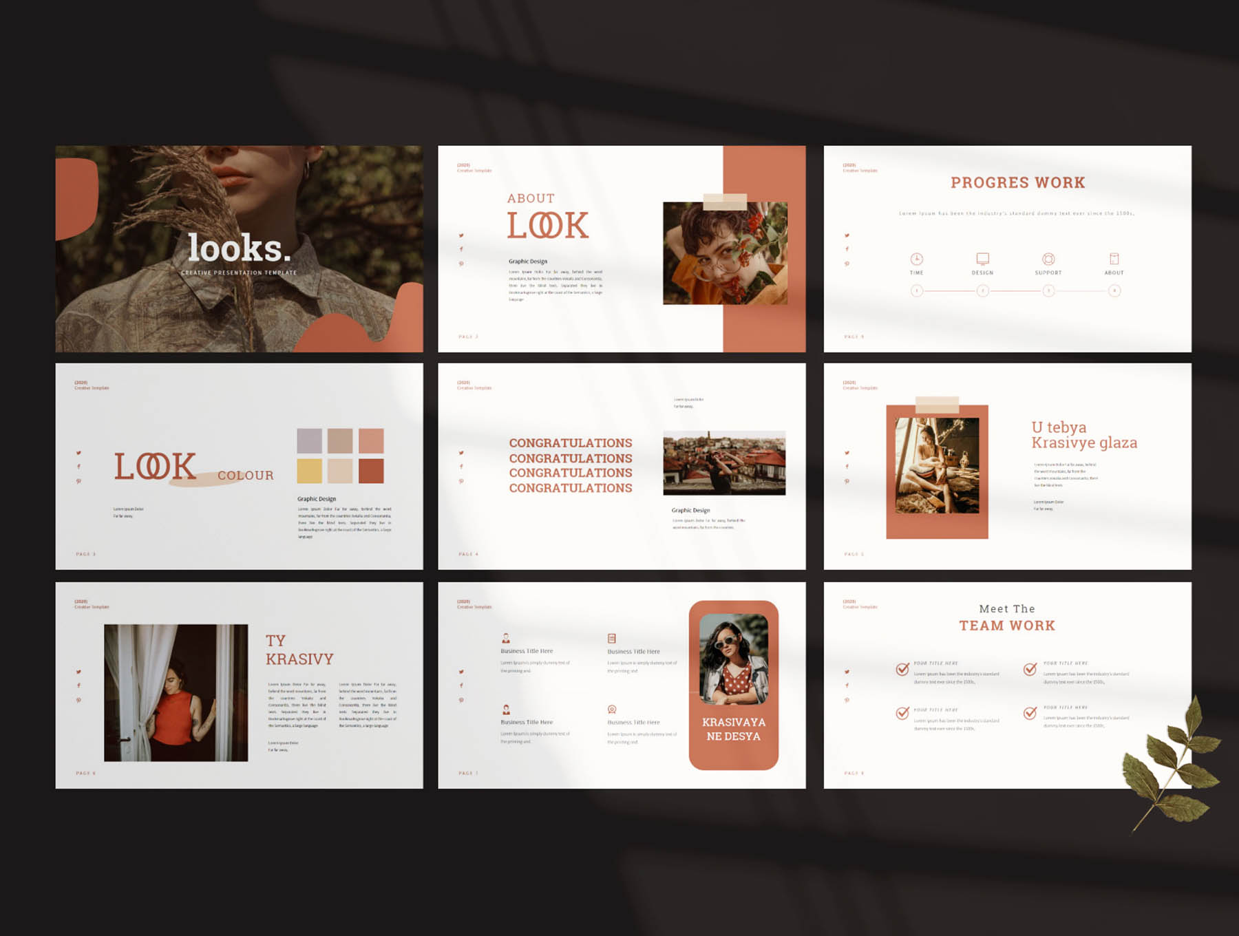 素材库下午茶:极简高端时尚的素材库精选Google演示模板插图(5)