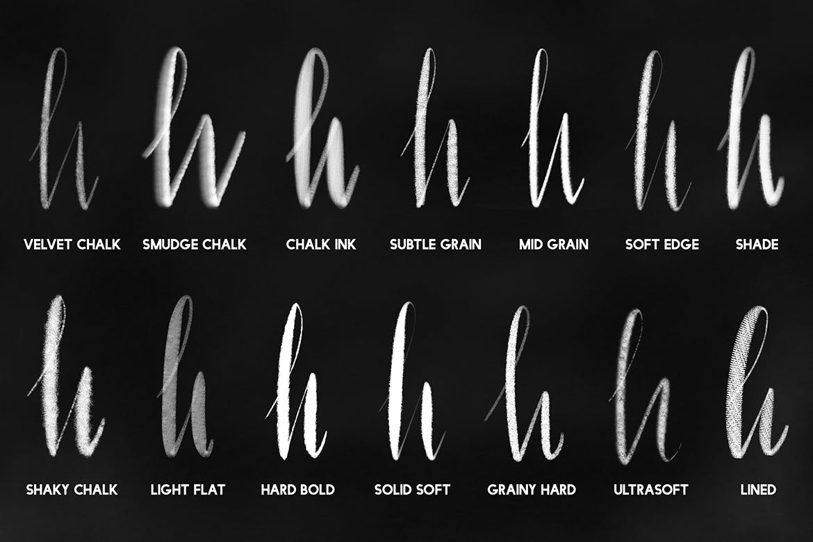 高品质字母/绘图粉笔画风格Procreate笔刷 Chalk Letterer Box for Procreate插图(5)