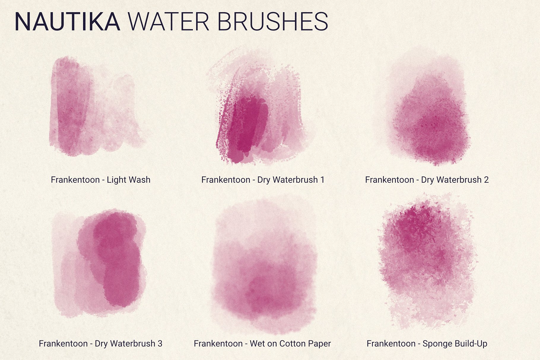 手绘插画概念艺术家Procreate笔刷[水墨/马克笔/水彩] Nautika – Brush Pack for Procreate插图(5)