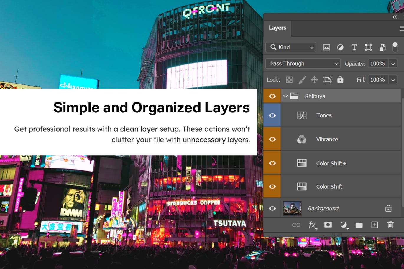 赛博朋克美学效果风格城市夜景摄影处理素材库精选PS动作 8 Cyberpunk Aesthetics Photoshop Actions and LUTs插图(7)