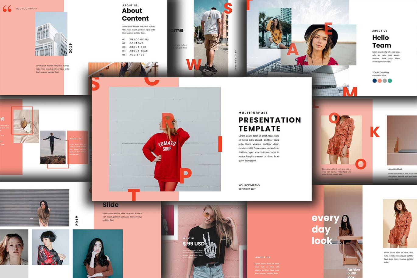 时尚产品目录Keynote演示文稿设计模板 The Script Lookbook – Keynote Template插图(6)