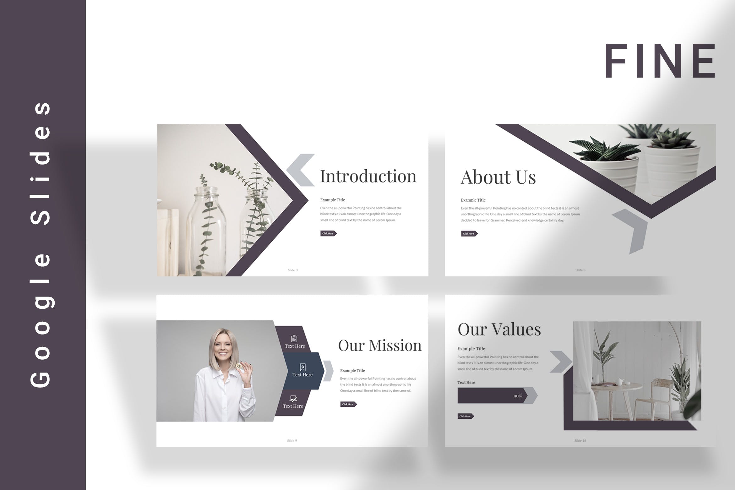 创意产品设计公司宣传谷歌幻灯片模板 Fine Google Slides插图