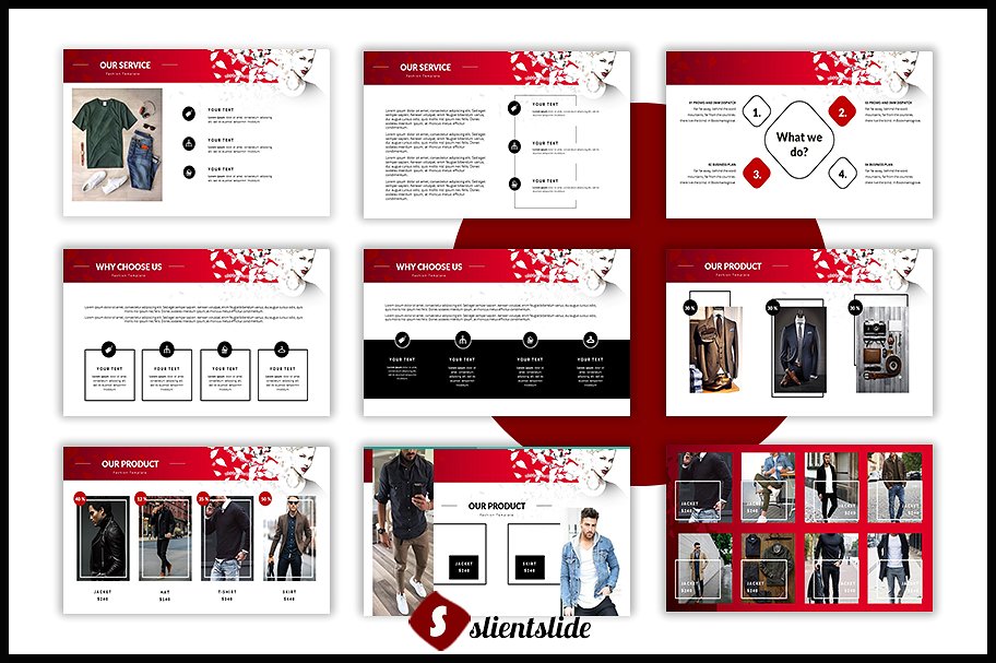 时尚服装类极简主义的keynote幻灯片模板下载Fashion Keynote Template[key]插图(3)