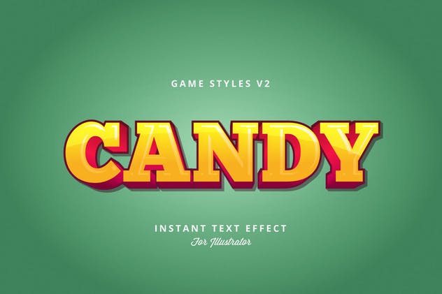 创意游戏字体设计特效AI图层样式v2 Game Styles for Illustrator V2插图(10)