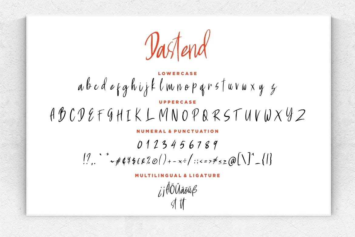 优雅典雅风格英文签名画笔字体 Dastend Signature Brush插图(6)