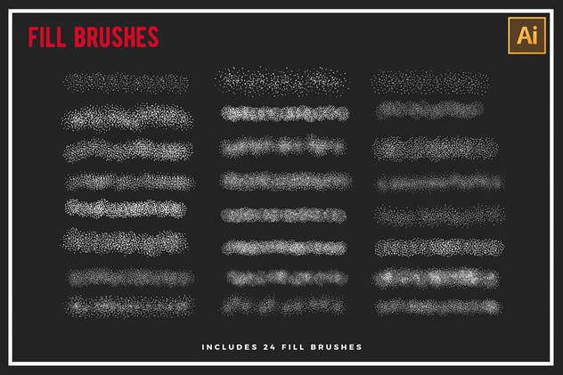 30款点画效果设计AI笔刷 Stipple Brushes For Illustrator插图(5)