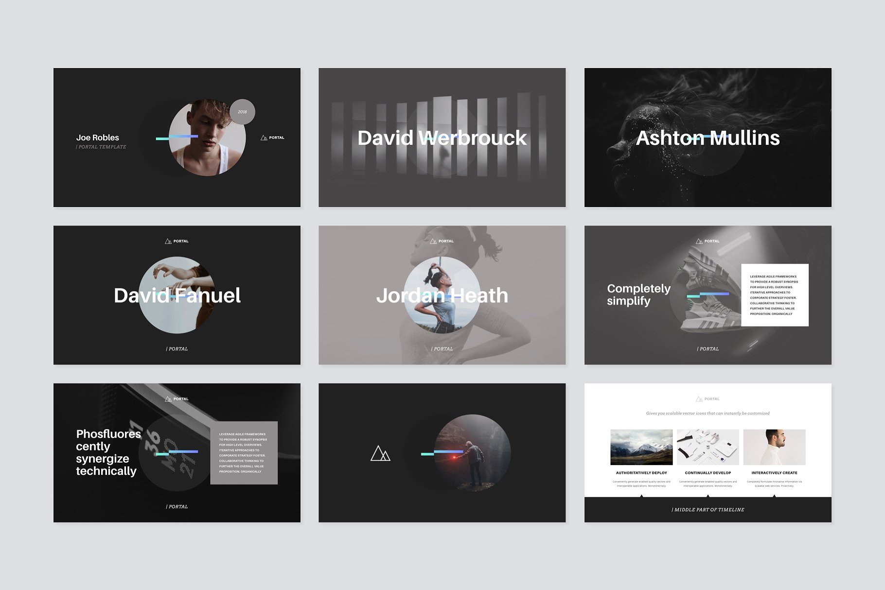 120+ 页时尚大方 Keynote 幻灯片模板 PORTAL Keynote Presentation Template插图(6)