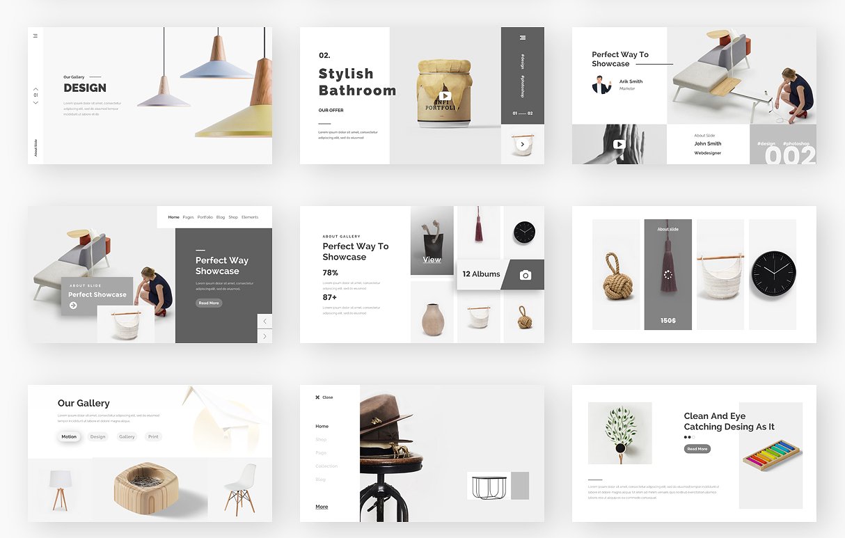 128个独特的谷歌幻灯片模版插图(1)