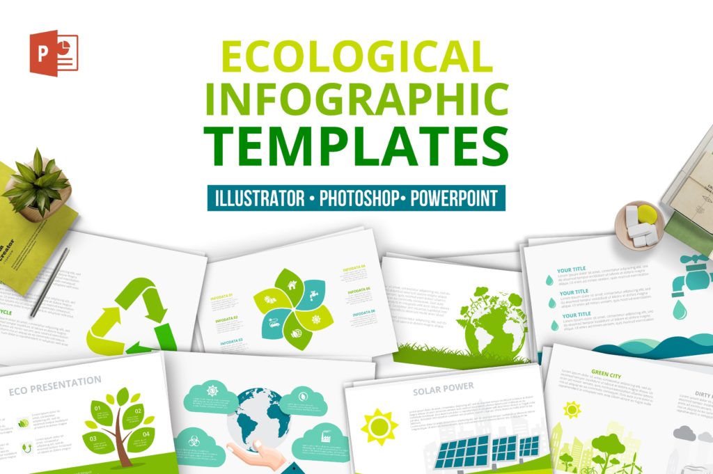 一组PPT图表类生态信息矢量素材下载[PPTX, AI, EPS, PSD, PNG, JPEG]插图(1)
