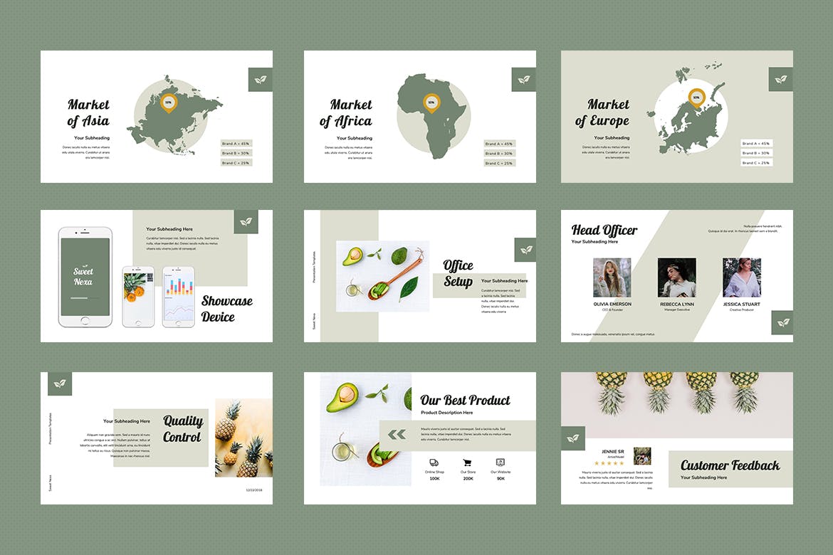 时尚清新高端大数据Google Slide谷歌幻灯片powerpoint演示模板(pptx)插图(4)