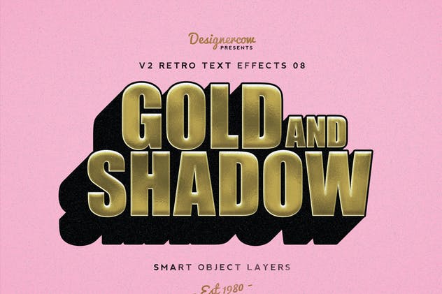 80年代复古风格文本特效PS字体样式v1 Retro Text Effects V2插图(1)