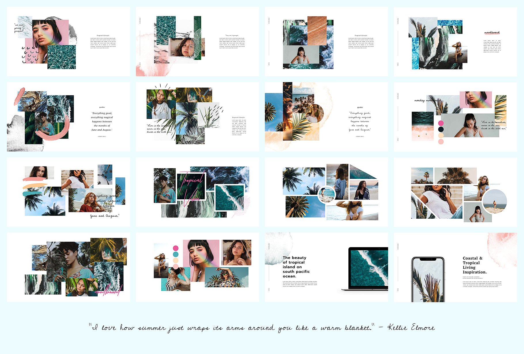 夏季热带主题Keynote模板 PORTARICA – Keynote Template插图(8)