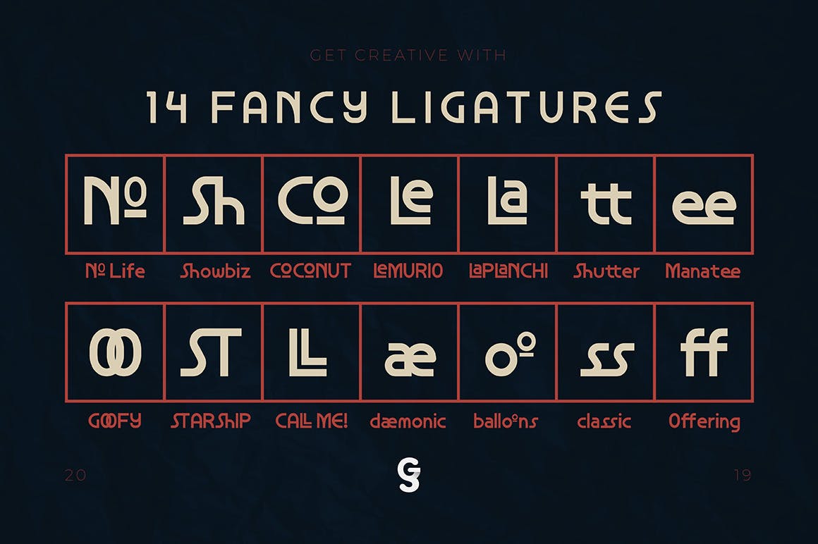 现代未来主义/当代艺术混合风格英文无衬线字体 Genoar Typeface插图(3)