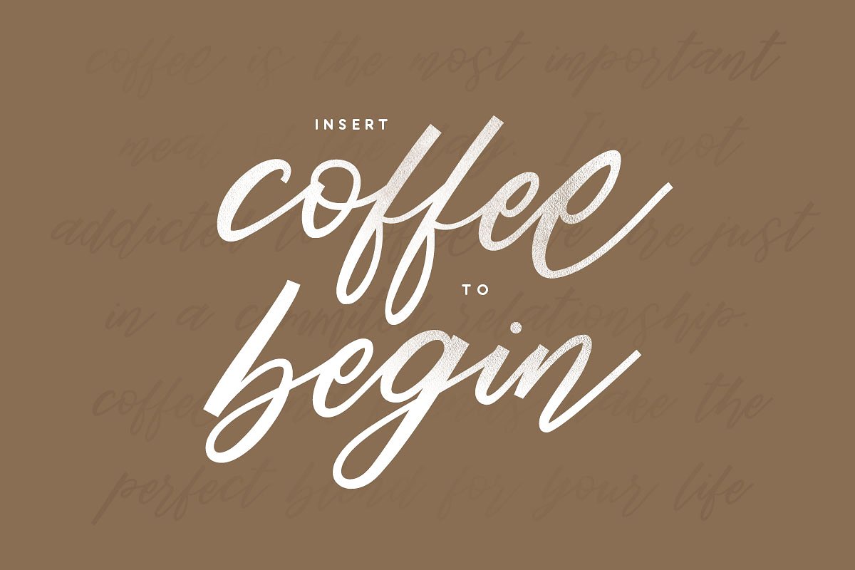 现代手写粗线条英文字体 Callet Script插图(4)