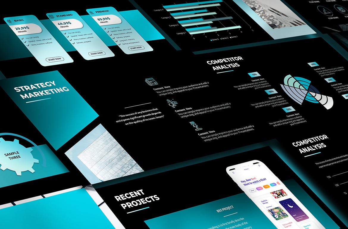 市场营销策划Keynote演示文稿模板 Marketing Keynote Template插图(2)