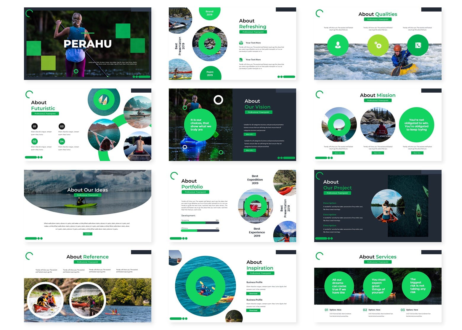 旅游度假方案策划PPT幻灯片模板 Perahu – Powerpoint Template插图(1)