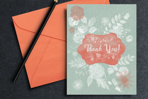 水彩花卉PS印章画笔笔刷 Floral Watercolor PS Stamp Brushes插图(1)