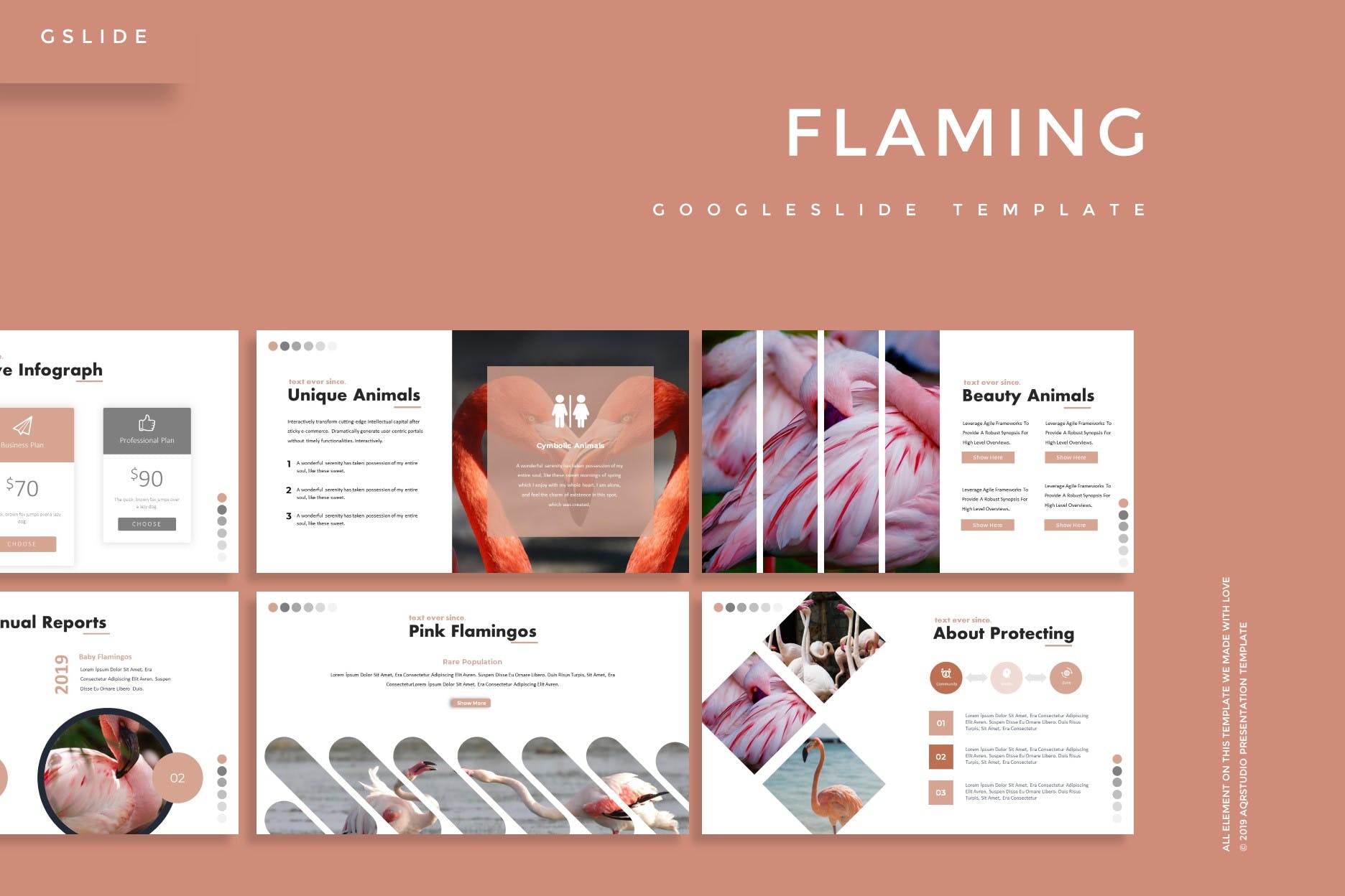 行业数据分析报告谷歌幻灯片模板 Flaming – Google Slides Template插图