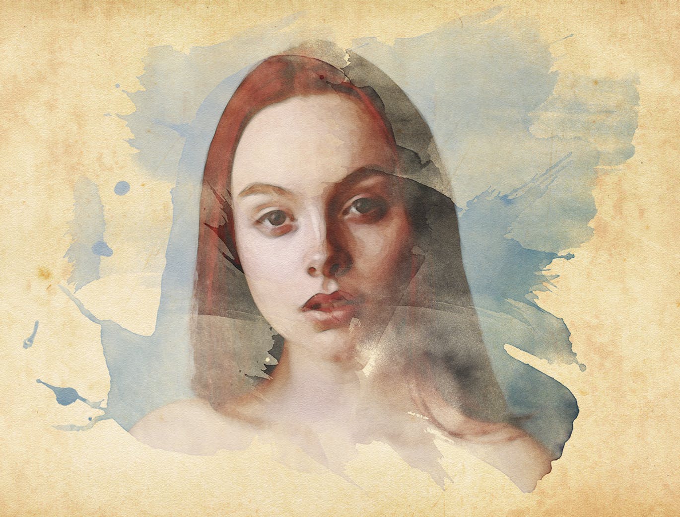 充满活力的逼真水彩遮罩效果PS动作 Vibrant Watercolor Effect – Photoshop Action插图(7)