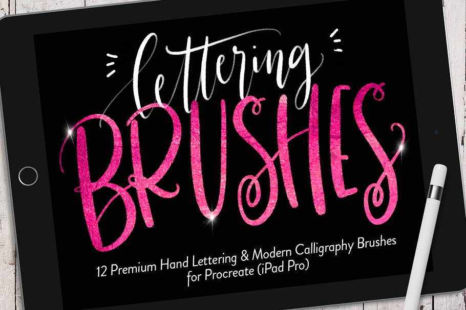 12款 Procreate 专用手写字体笔刷 12 iPad Brushes (For Procreate)插图