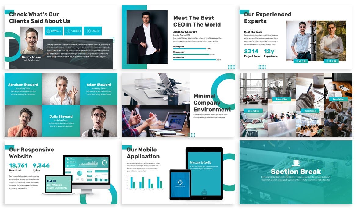 网络科技公司/技术/融资主题素材库精选PPT模板 Insys – Networking Powerpoint Template插图(2)