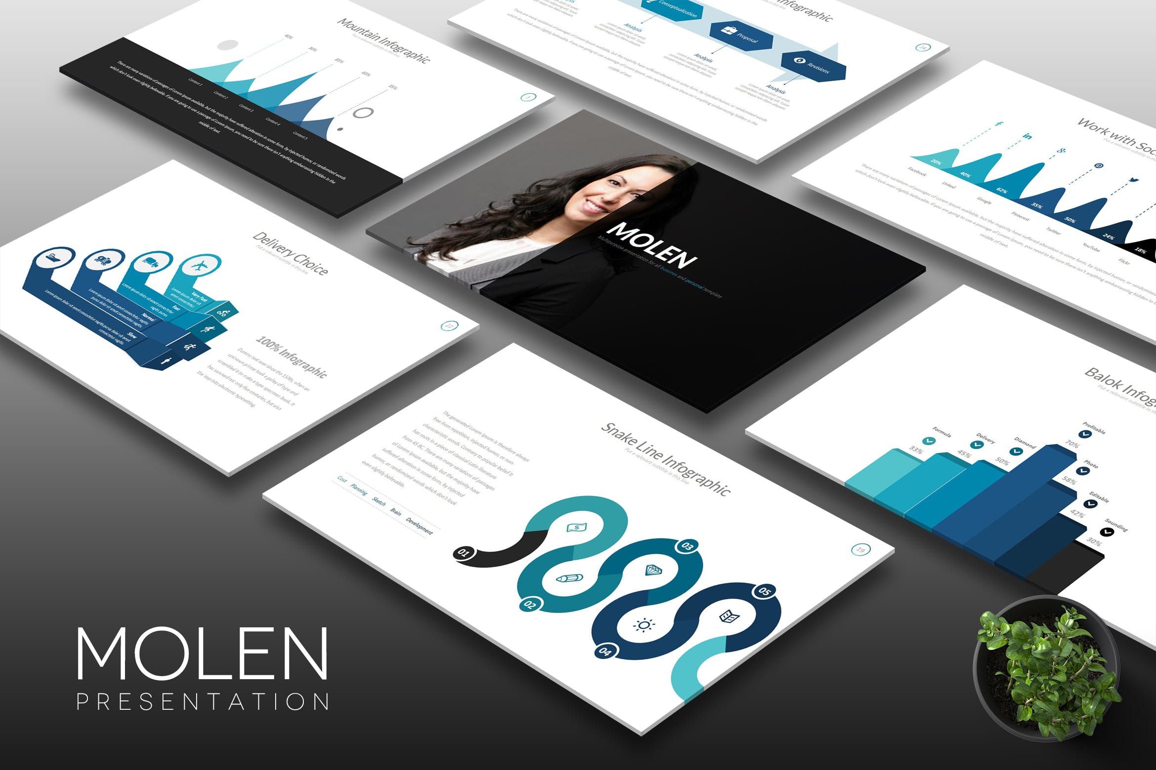 企业上市路演宣传素材库精选Keynote模板模板 Molen – Keynote Template插图