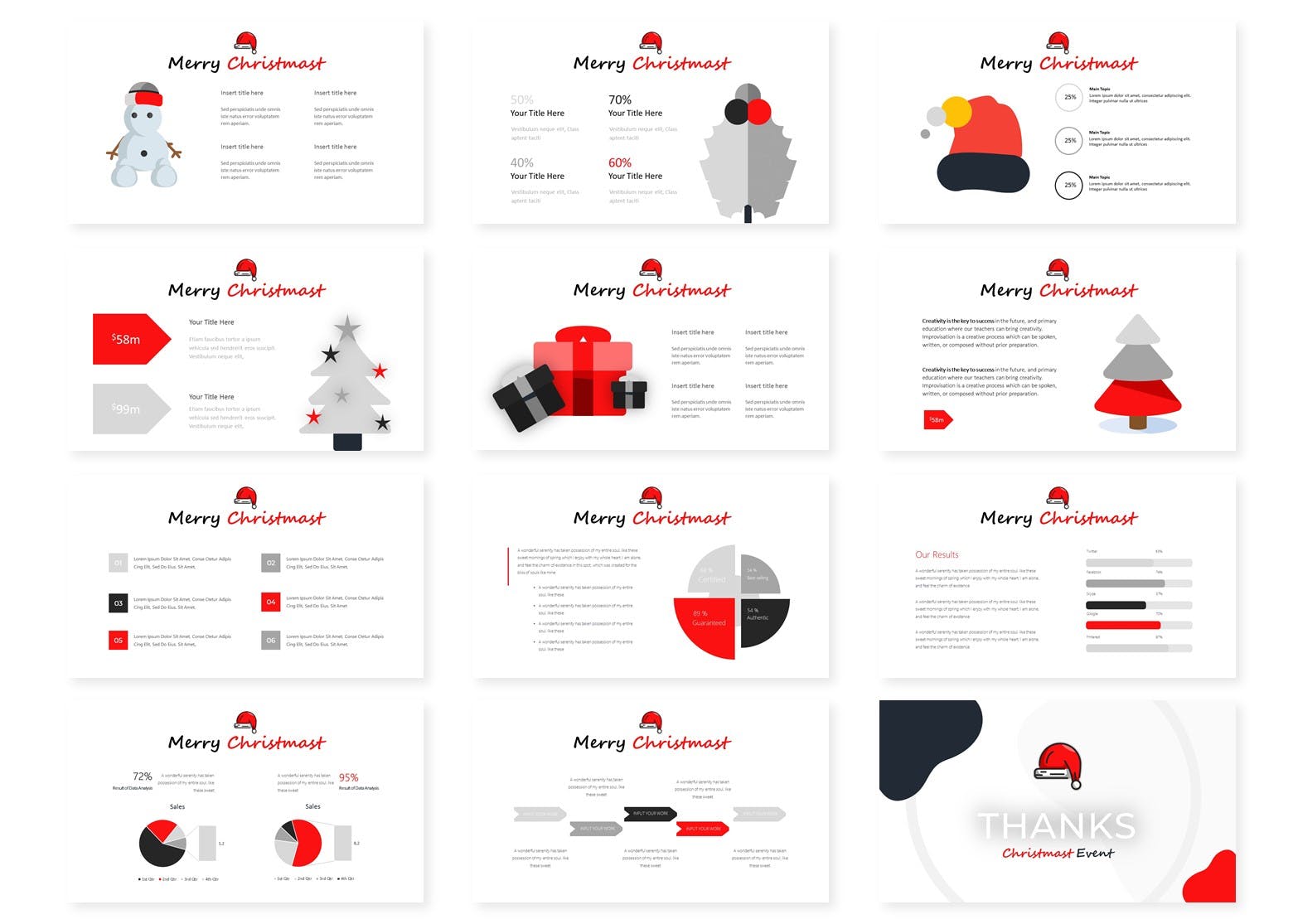 圣诞节主题Keynote幻灯片设计模板 Evenue | Keynote Template插图(3)