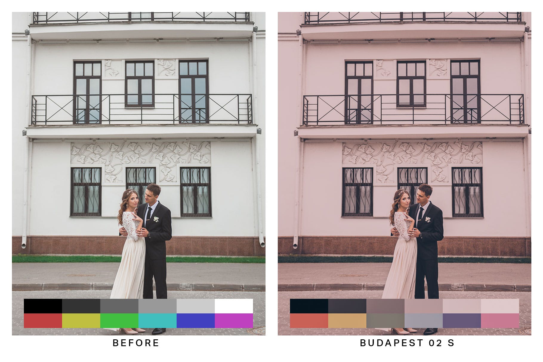 50款经典电影胶片色调Lightroom预设&LUT 50 Budapest Pink Lightroom Presets and LUTs插图(1)