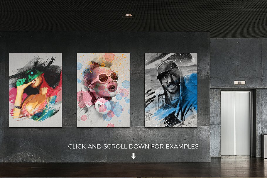 艺术照片智能对象图层PSD模板 Art Photo Template/Mock-up V.1插图(4)