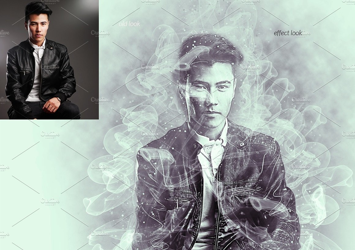 现代艺术烟雾效果PS动作 Smoke Photoshop Action插图(4)
