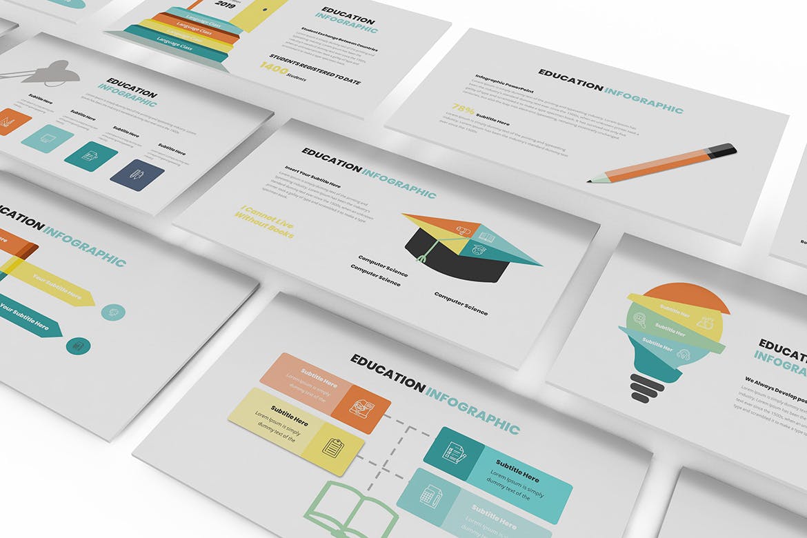 教育行业信息图表素材库精选Google演示模板 Education Infographic Google Slides Template插图(1)