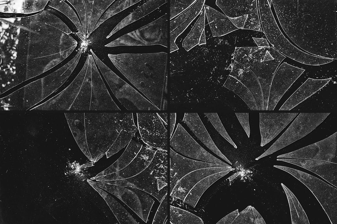 破碎玻璃效果PS图层样式PSD分层模板 Broken Glass Texture Mockup插图(4)