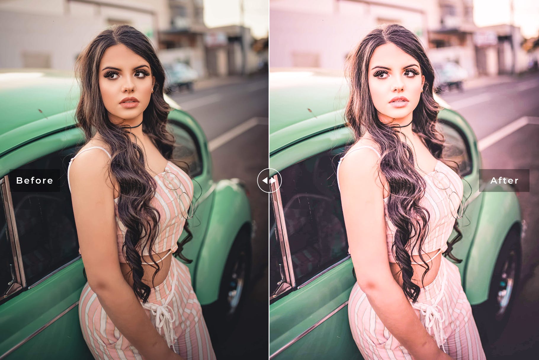 粉红明快梦幻效果照片调色滤镜LR预设下载 Sweet Pink Mobile & Desktop Lightroom Presets插图(4)