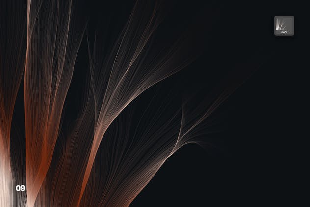 丝滑头发波纹图案PS笔刷 Smooth Hair Flow Photoshop Brushes插图(9)