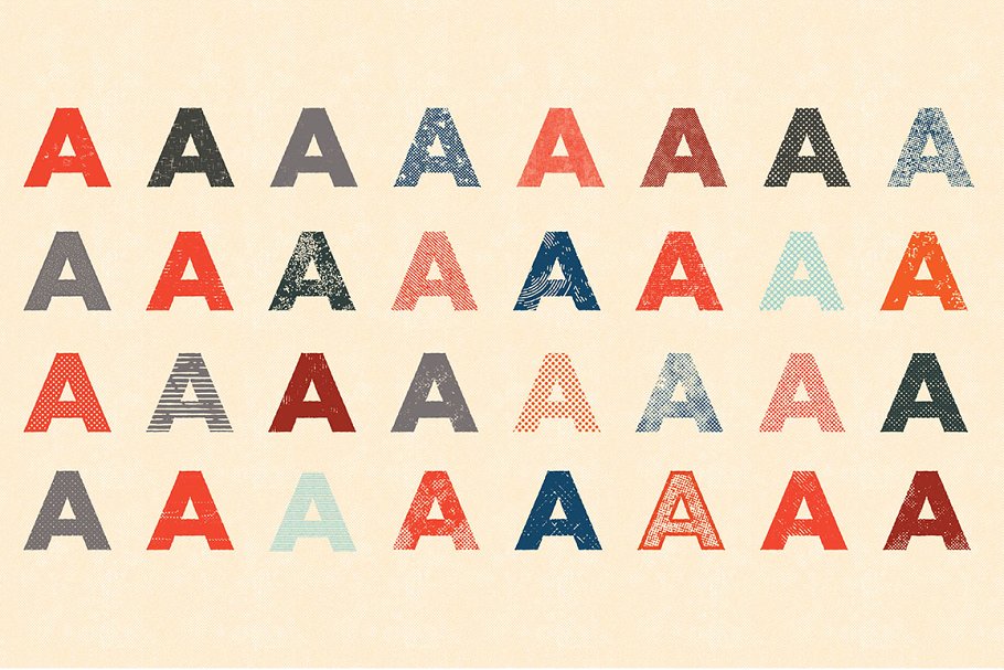 磨损怀旧色调字体效果PS样式 Old Tones插图(3)