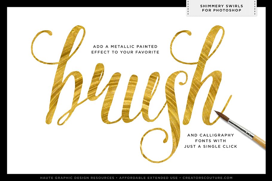 100种闪粉效果图层样式 Shimmery Gold Styles for Photoshop插图(1)