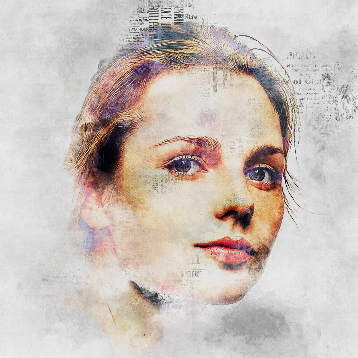 复古手绘背景特效艺术效果PS动作 Retro Print CS4+ Photoshop Action插图(6)