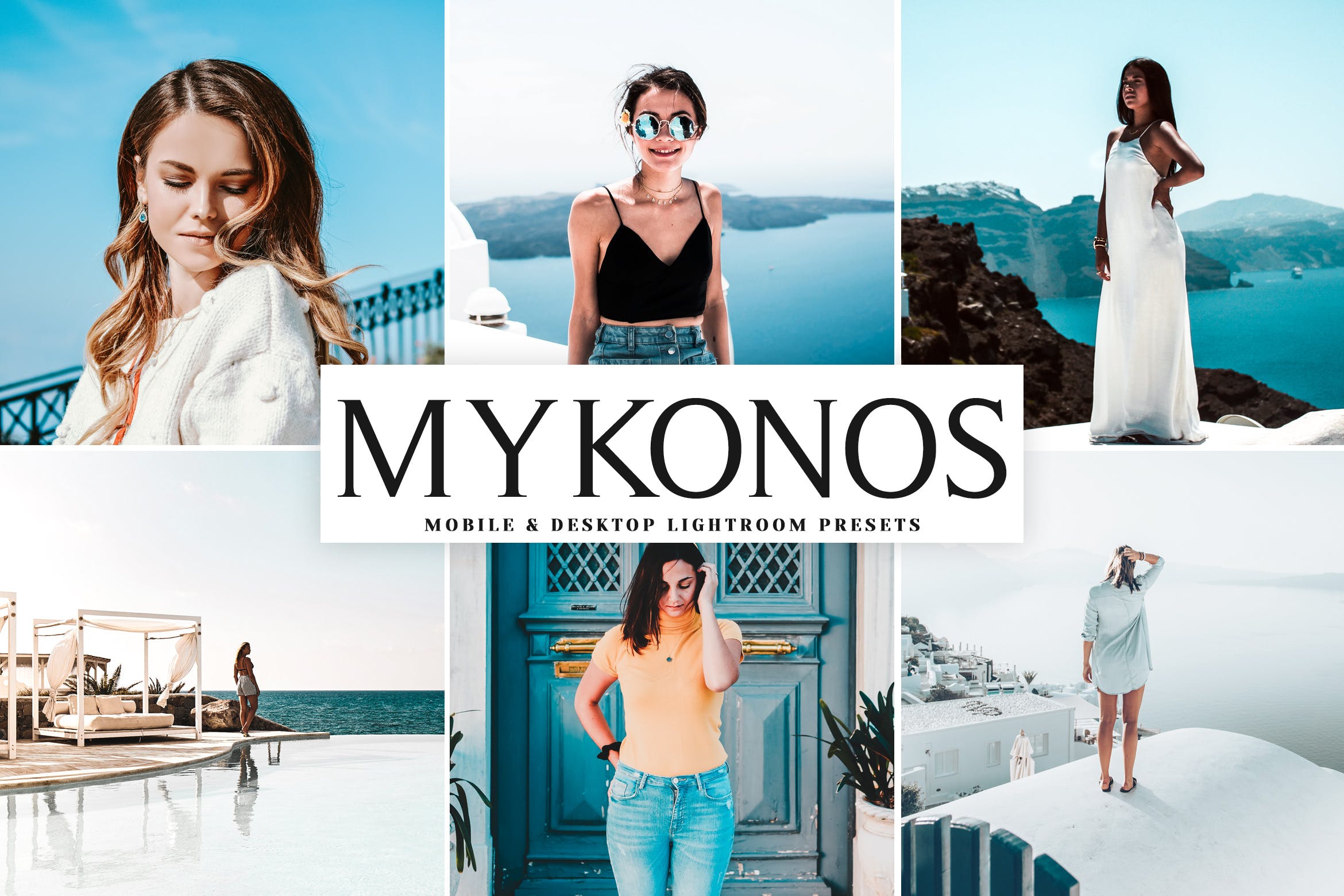 明亮色调风格肖像摄影素材库精选LR预设下载 Mykonos Mobile & Desktop Lightroom Presets插图