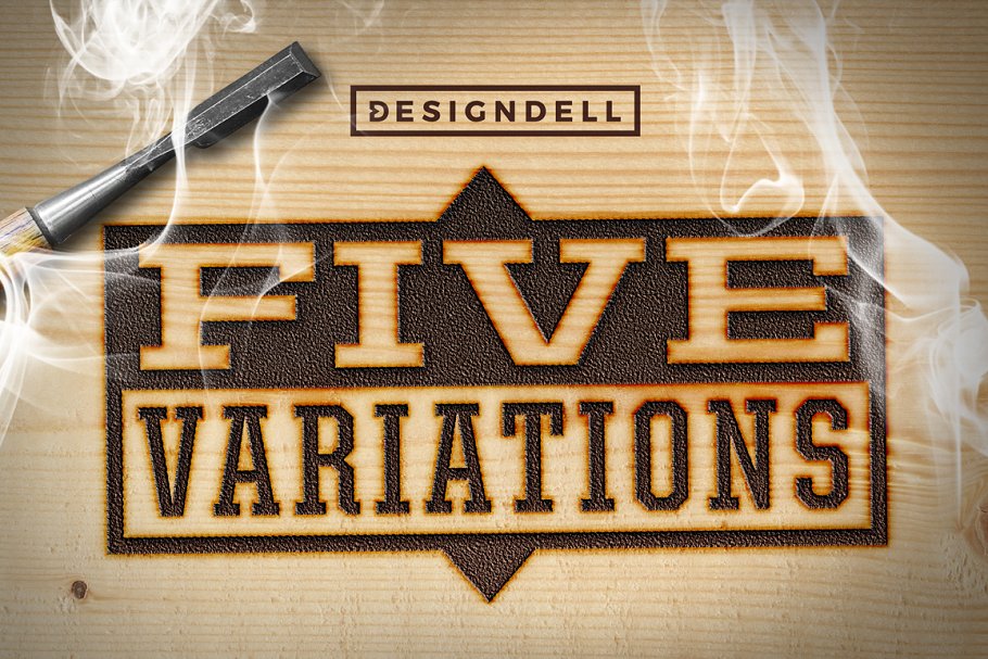 木板烙铁烧焦图层样式 Wood Burn Photoshop Effects插图(4)