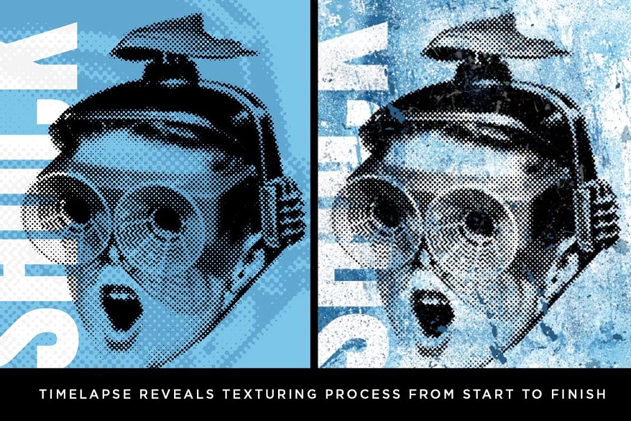 复刻60年代嬉皮巴士残旧生锈外观纹理&PS笔刷 Texture Bus by Von Glitschka插图(1)