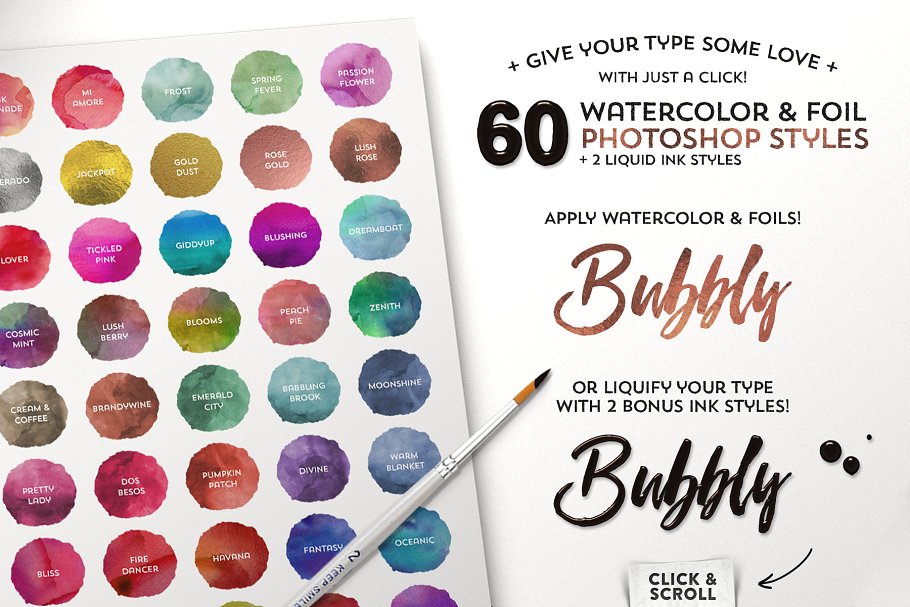 画笔手写英文字体 Boutique Script + PSD Styles插图(5)