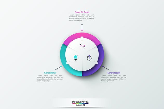 项目策划PPT模板信息图表矢量素材v14 Pure Shape Infographic. Part 14插图(1)