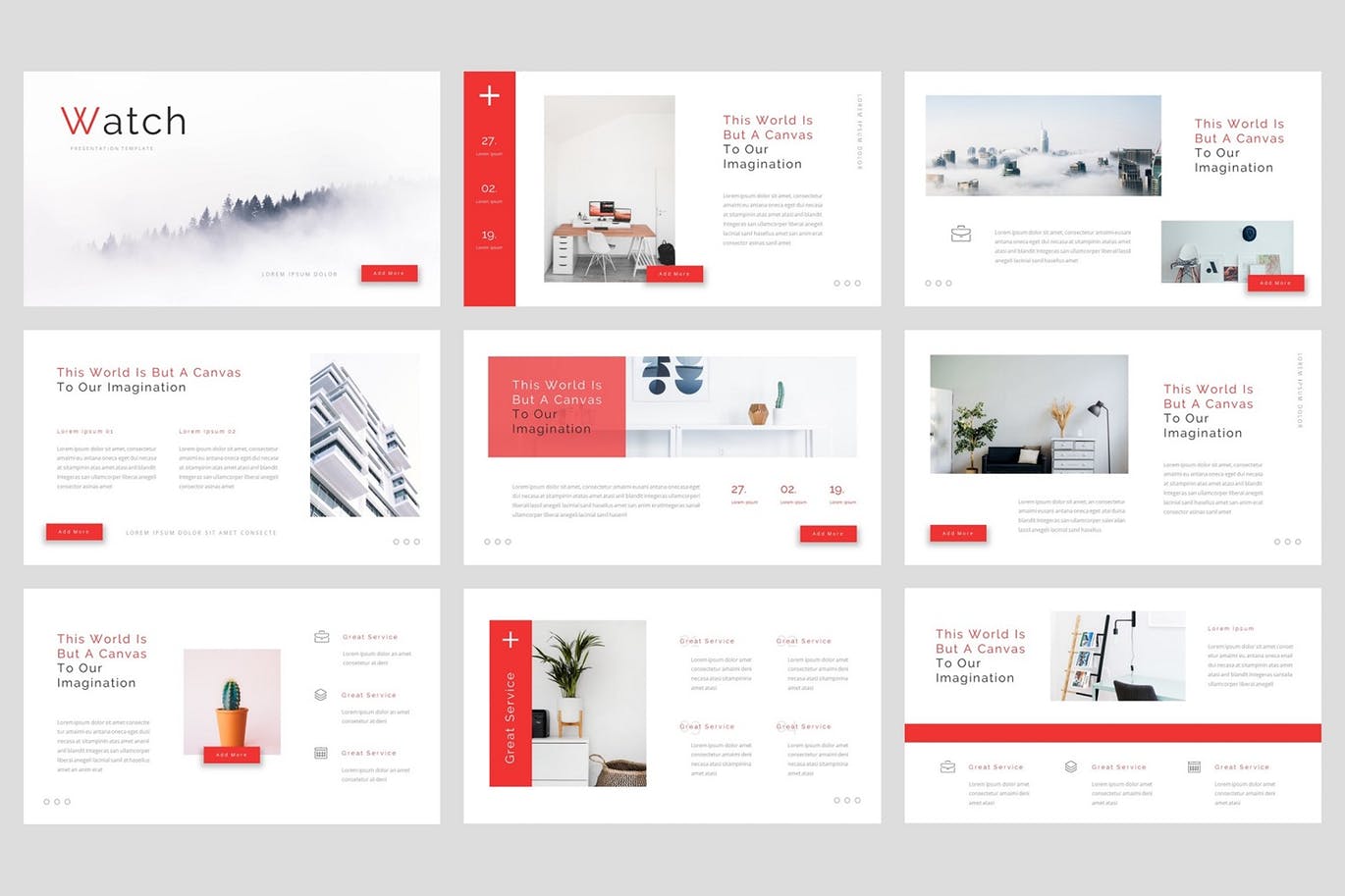 企业/工作室/个人专业创意谷歌幻灯片模板 Watch – Creative Google Slides Template插图(1)